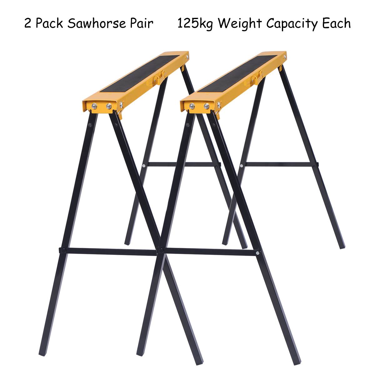 2 Pack Sawhorse Pair  
125kg Weight Capacity Each