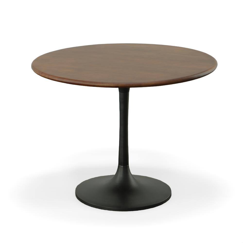 Alt View 2. Carolina Chair & Table - Alden Wood Top 36" Round Dining Table - Elm/Black - Blue.
