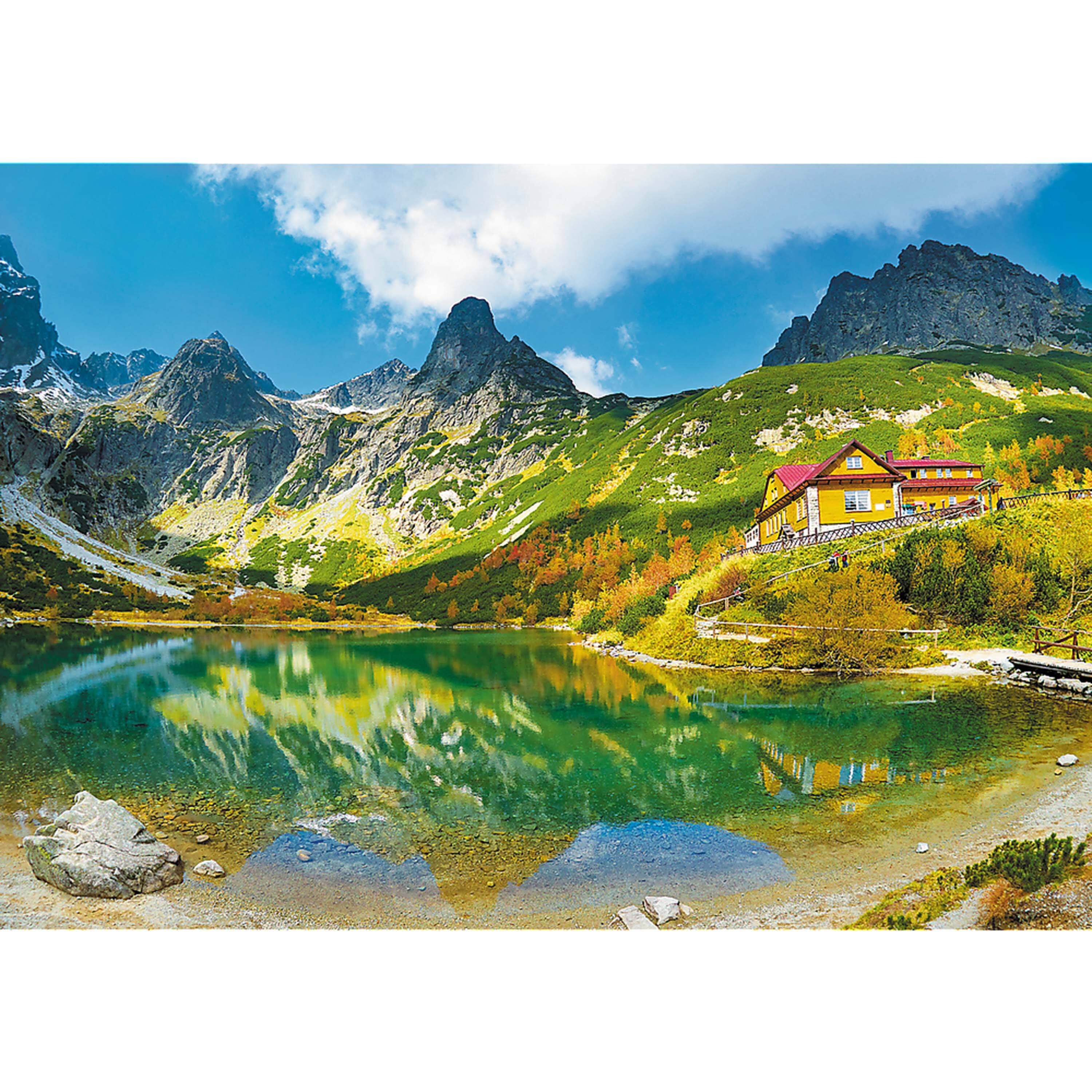 Alt View 1. Trefl - Trefl Red 1000 Piece Puzzle - Shelter over the Green Pond, Tatras, Slovakia.