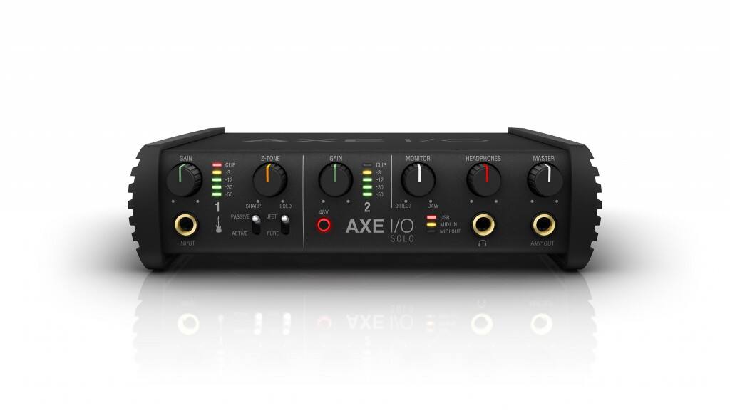 GAIN INPUT 1 Z Z-TONE CLIP 3 -12 -30 -50 SHARP BOLD PASSIVE JFET ACTIVE PURE GAIN MONITOR HEADPHONES CLIP 1 3 1 -12 -30 50 2 DIRECT DAW 48V UA AXE I/O MIDI IN MIDI CUT SOLO MASTER AMP OUT