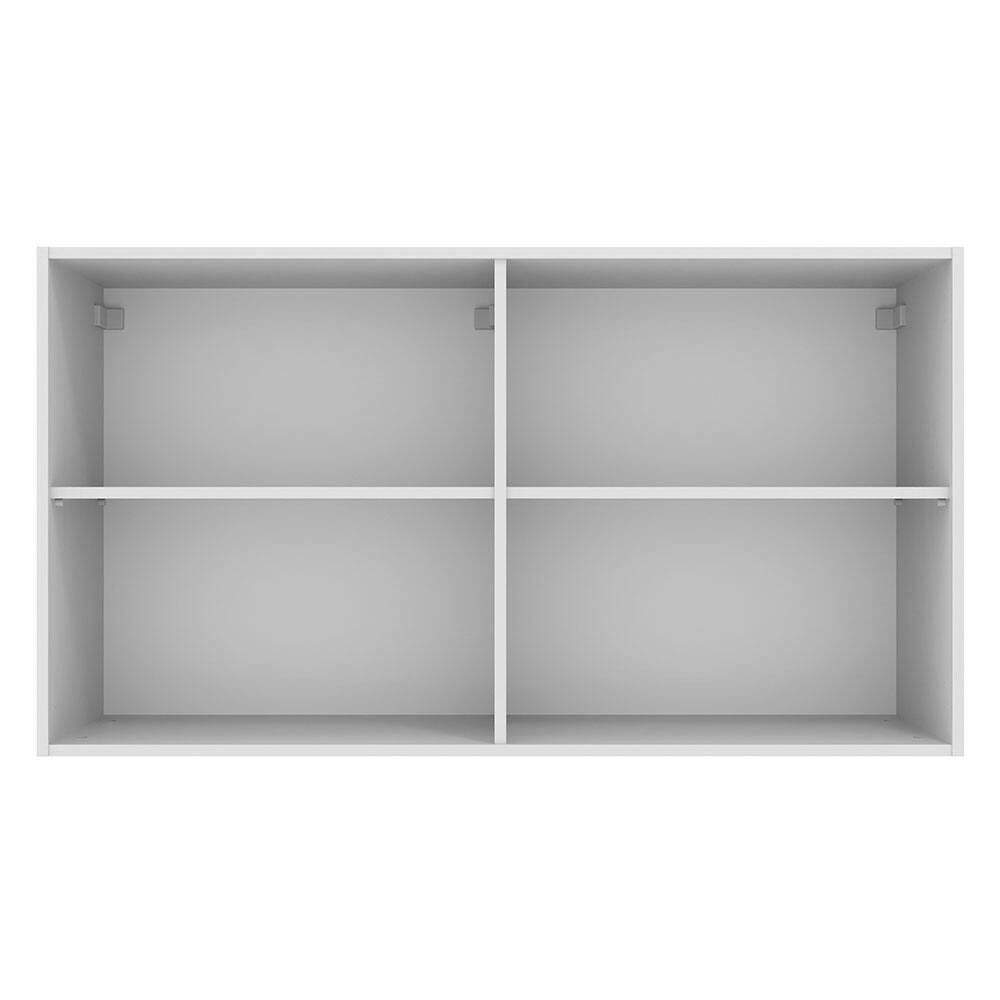 Alt View 2. Madesa - Madesa Hazel Wall Kitchen Storage Cupboard Cabinet with 2 Doors 48"L - White - White.