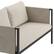 Alt View 15. Alamont Home - Lea Indoor/Outdoor Loveseat with Cushions - Modern Steel Framed Chair with Storage Pockets - Light Gray.