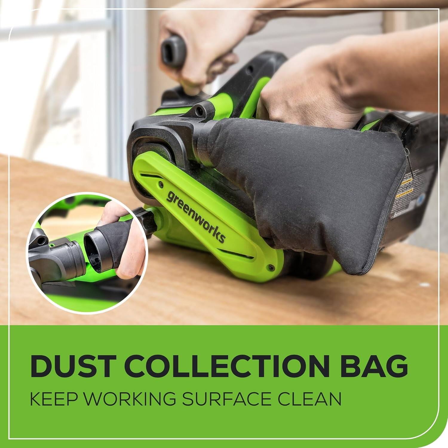 DUST COLLECTION BAG  
KEEP WORKING SURFACE CLEAN