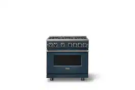 Viking - Pro 7 Series 5.6 Cu. Ft. Freestanding Sealed 4 Burner Gas Convection Range - Squall - Squall