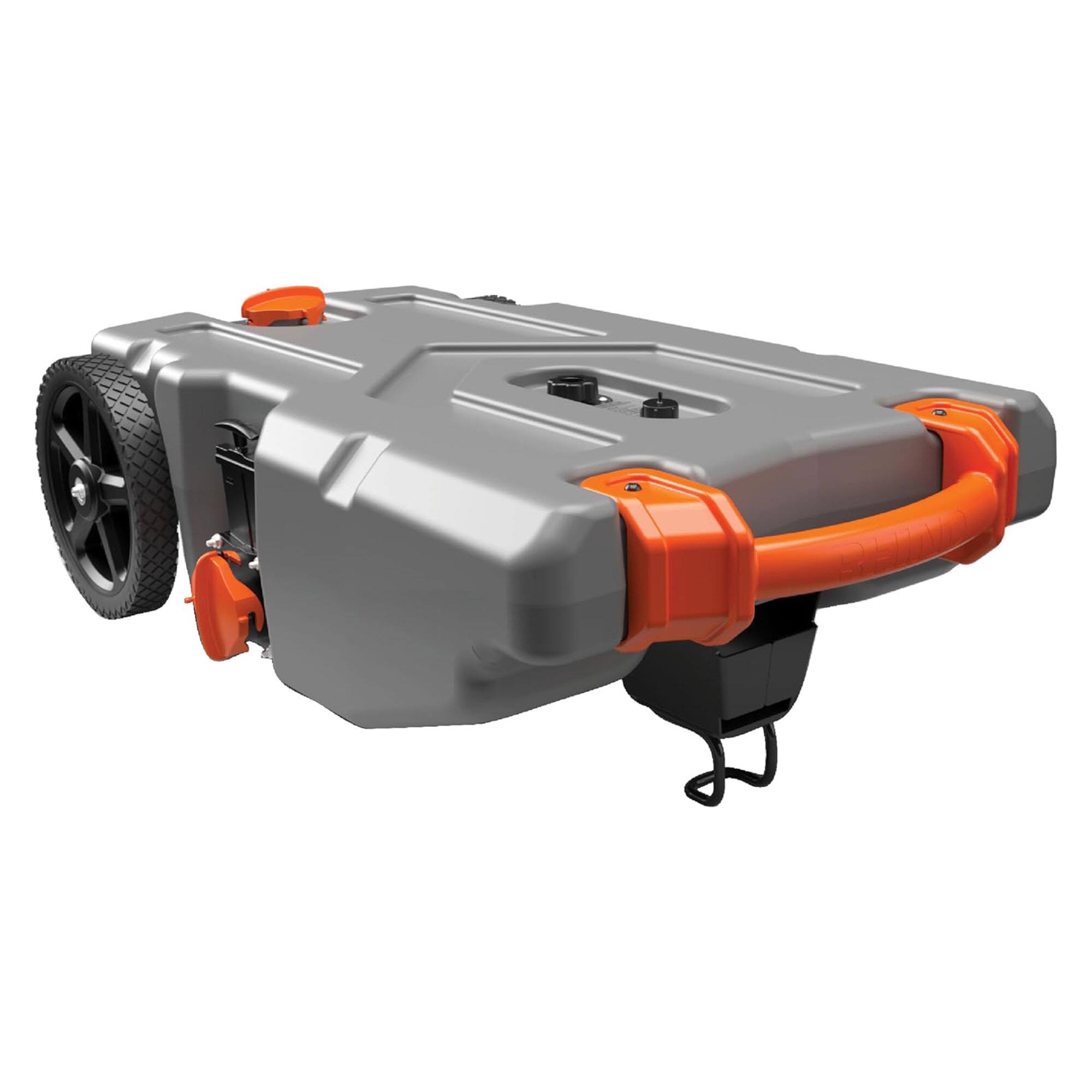 Front. Camco - Camco 39004 Rhino Portable 28 Gallon RV Waste Tank Holding Hose and Accessories - Gray.