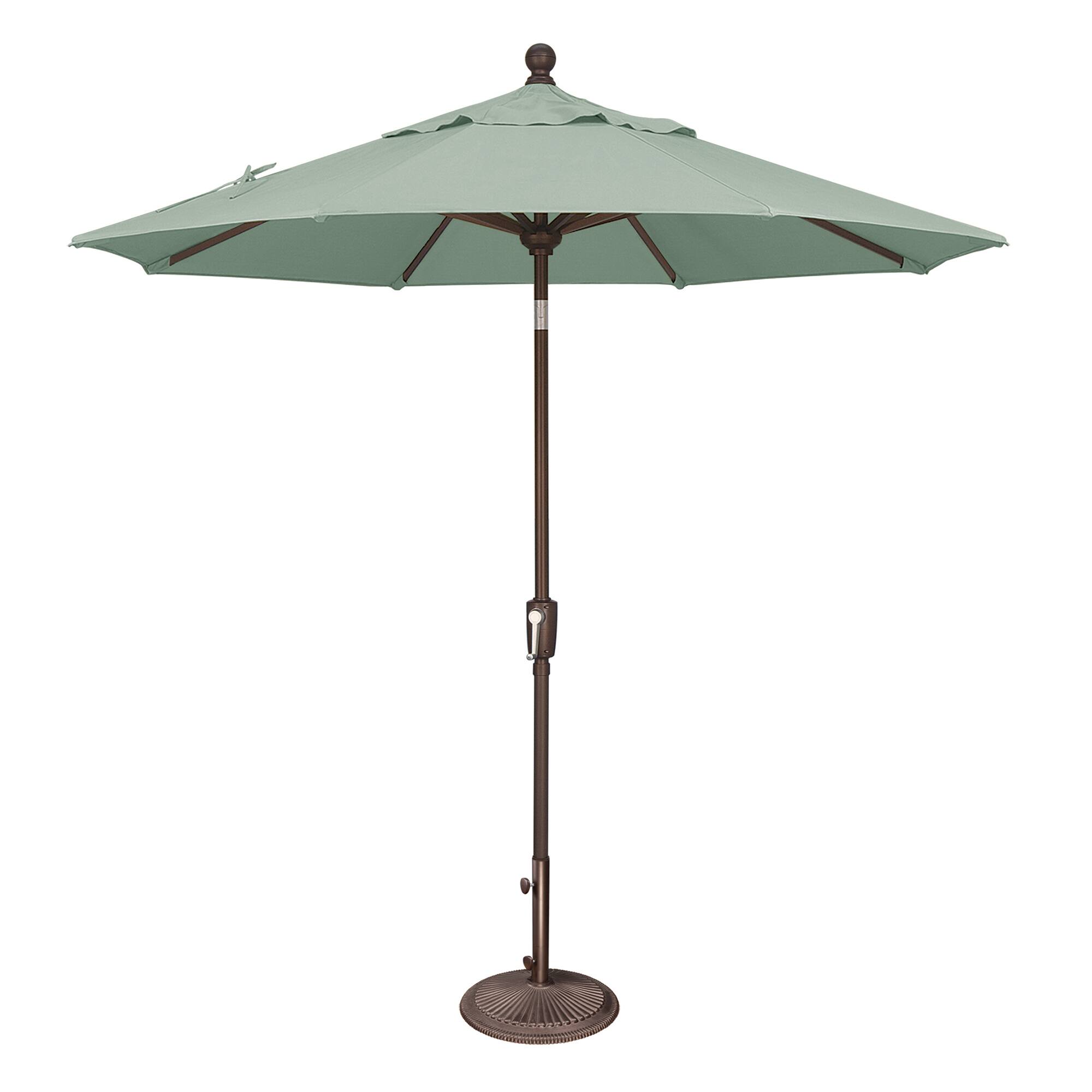 Mondawe - 7.5' Octagon Patio Umbrella Push Button Tilt Bronze Frame - Spa