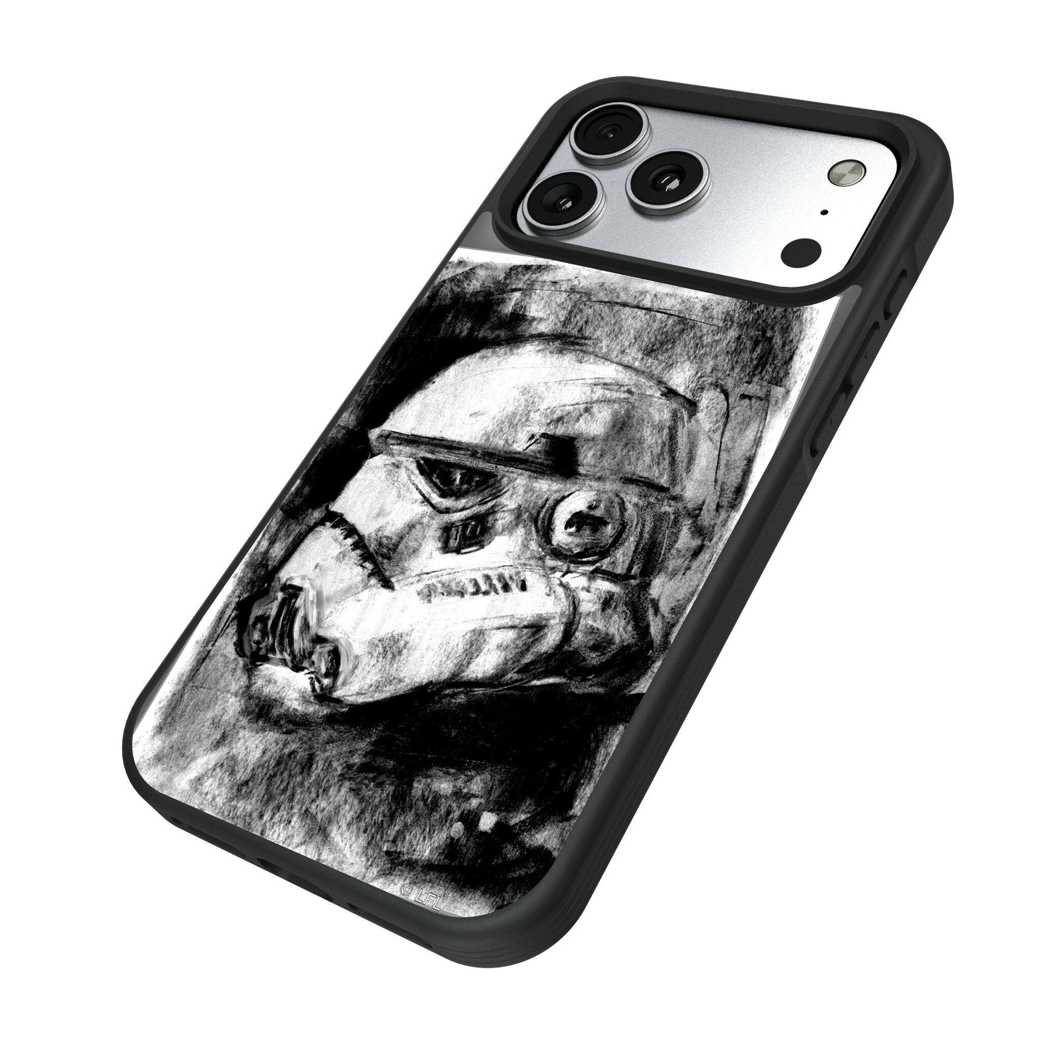 Angle. Keyscaper - Star Wars: A New Hope Portrait Bump Phone Case - Apple iPhone Air - Stormtrooper.