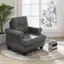 Alt View 11. Costway - Mid-Century Modern Accent Cushion Studded Armchair with Thick Pillow - Grey.