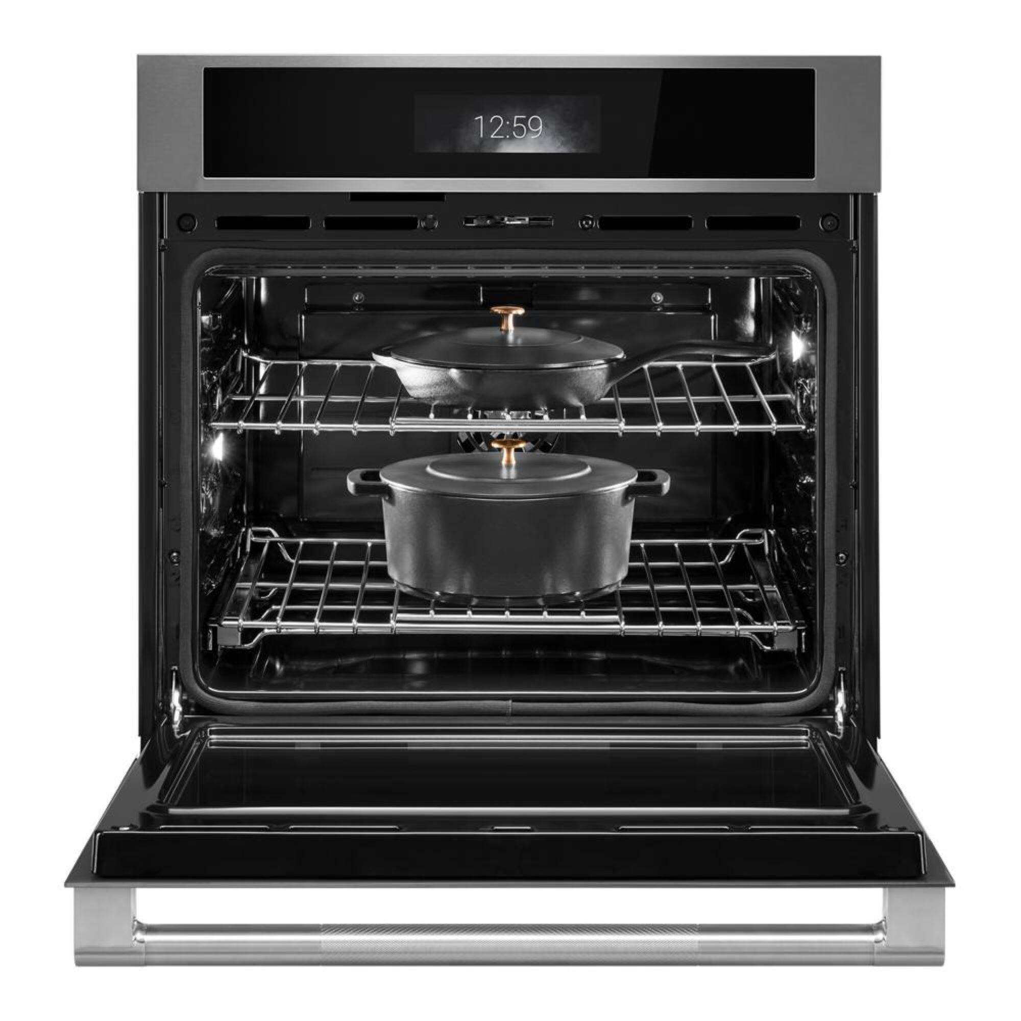 Alt View 3. JennAir - 30" RISE Built-In Electric Single Oven With Convection - PrintShield Stainless.