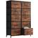 Front. Bestier - 10 Drawer 31.4 in.W Fabric Storage Tower Dresser Wooden Top for Kid Room, Closet, Entryway, Nursery - Brown.