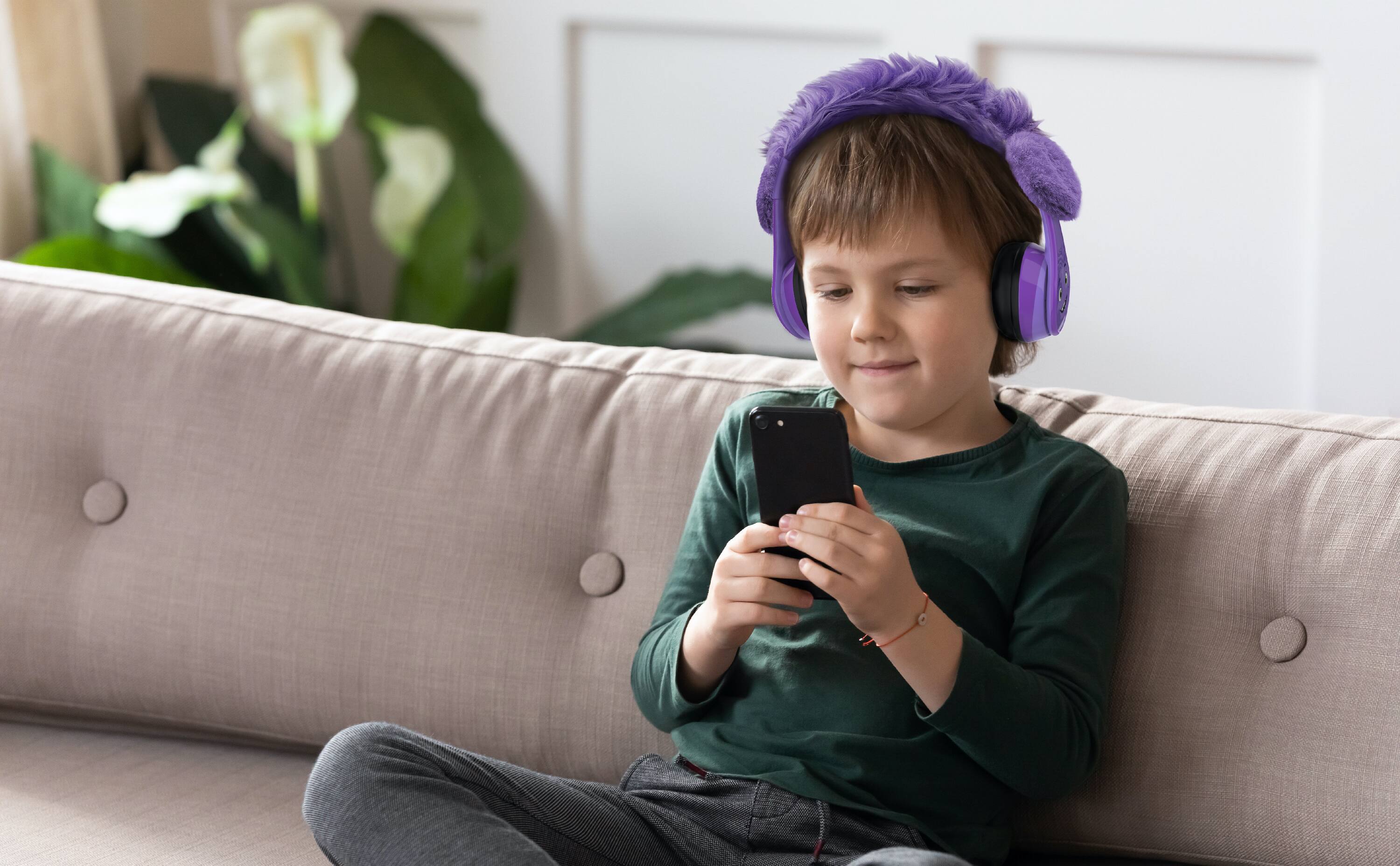 Alt View 1. eKids - eKids IF Bluetooth Headphones for Kids, Wireless Headphones for School, Home, or Travel - Purple.