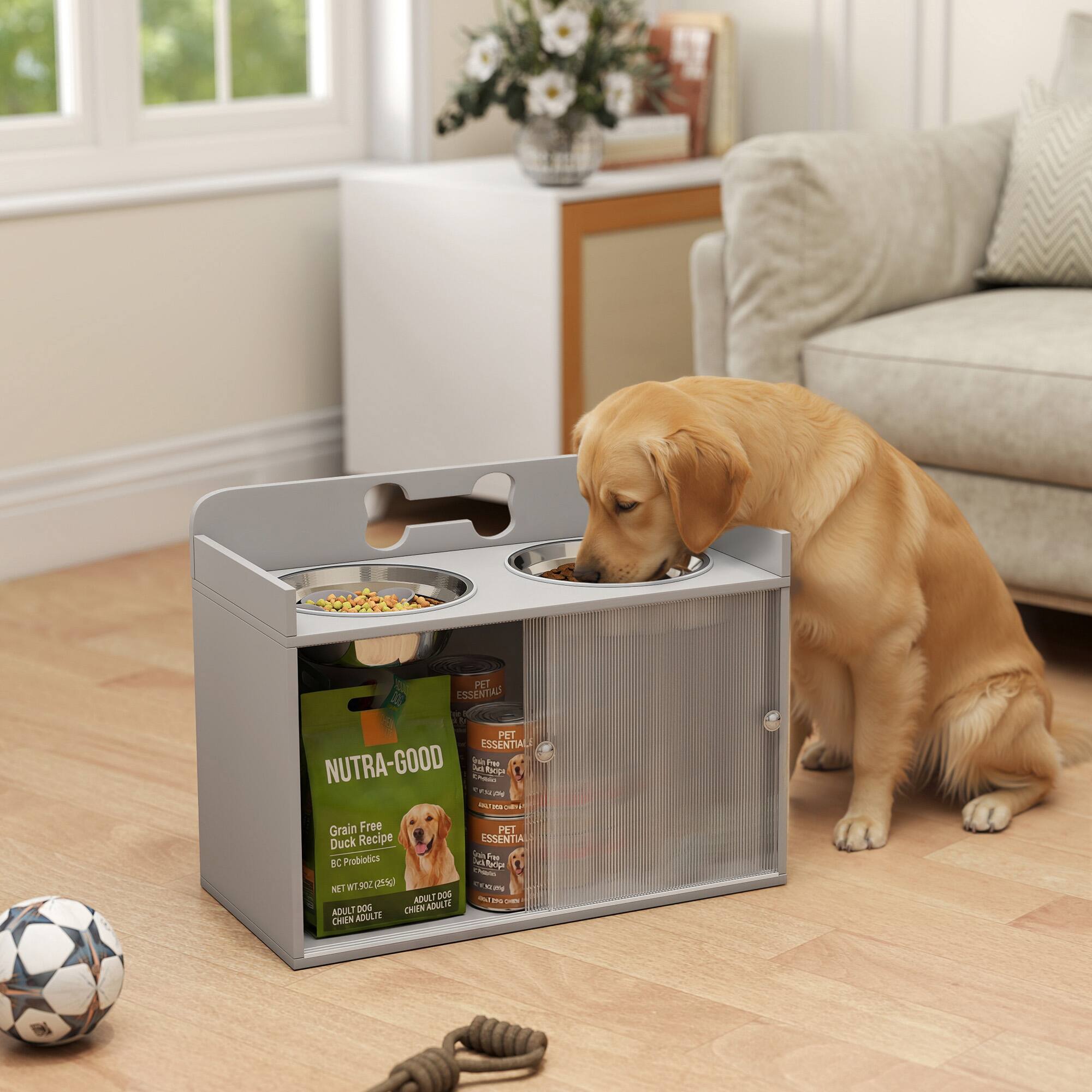 PET ESSENTIALS  
NUTRA-GOOD  
Grain Free Duck Recipe  
BC Probiotics  
ADULT DOG  
NET WT 902g (25oz)  
ADULT DOG  
CHIEN ADULTE