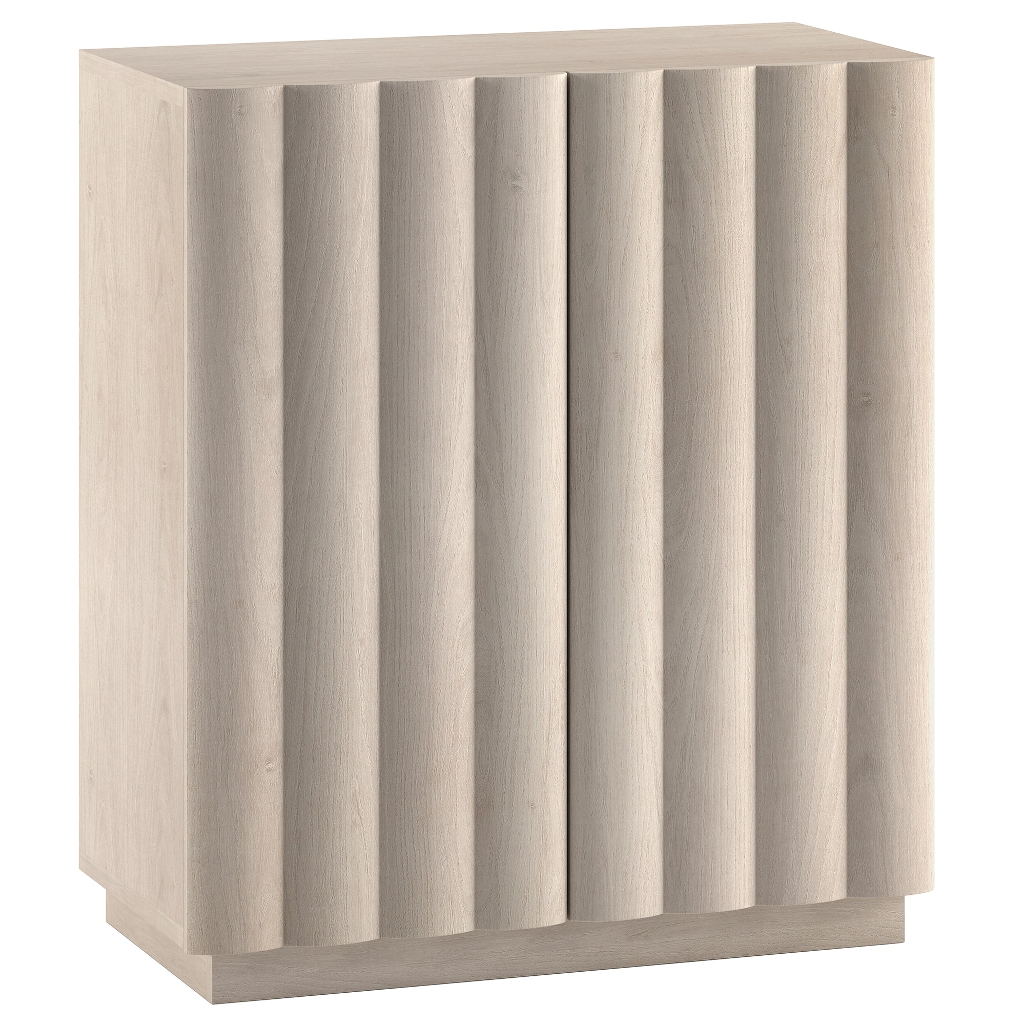 Hudson&Canal - Molly 28" Wide Rectangular Fluted Accent Cabinet - White
