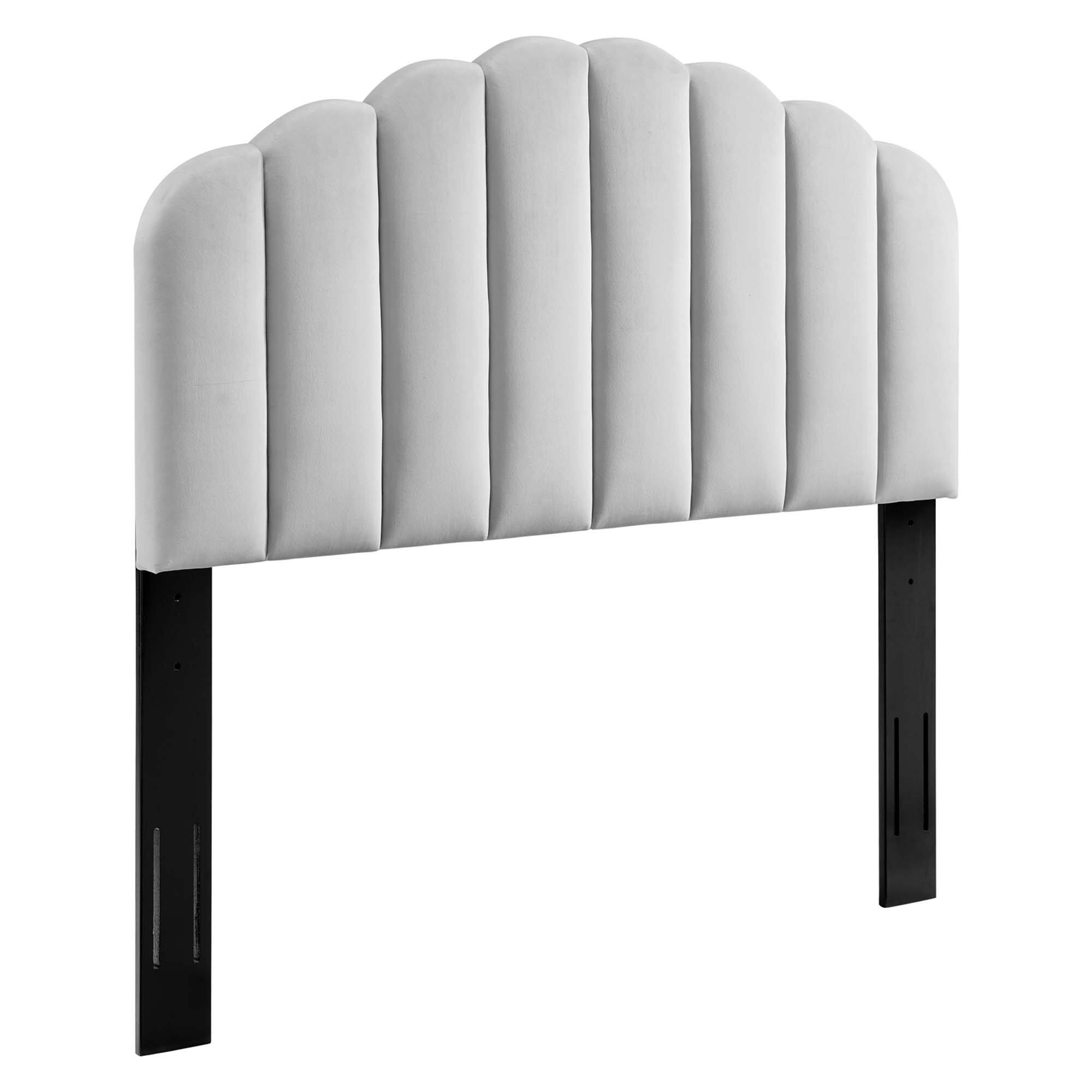 Veronique Performance Velvet Full/Queen Headboard by Modway - Gray