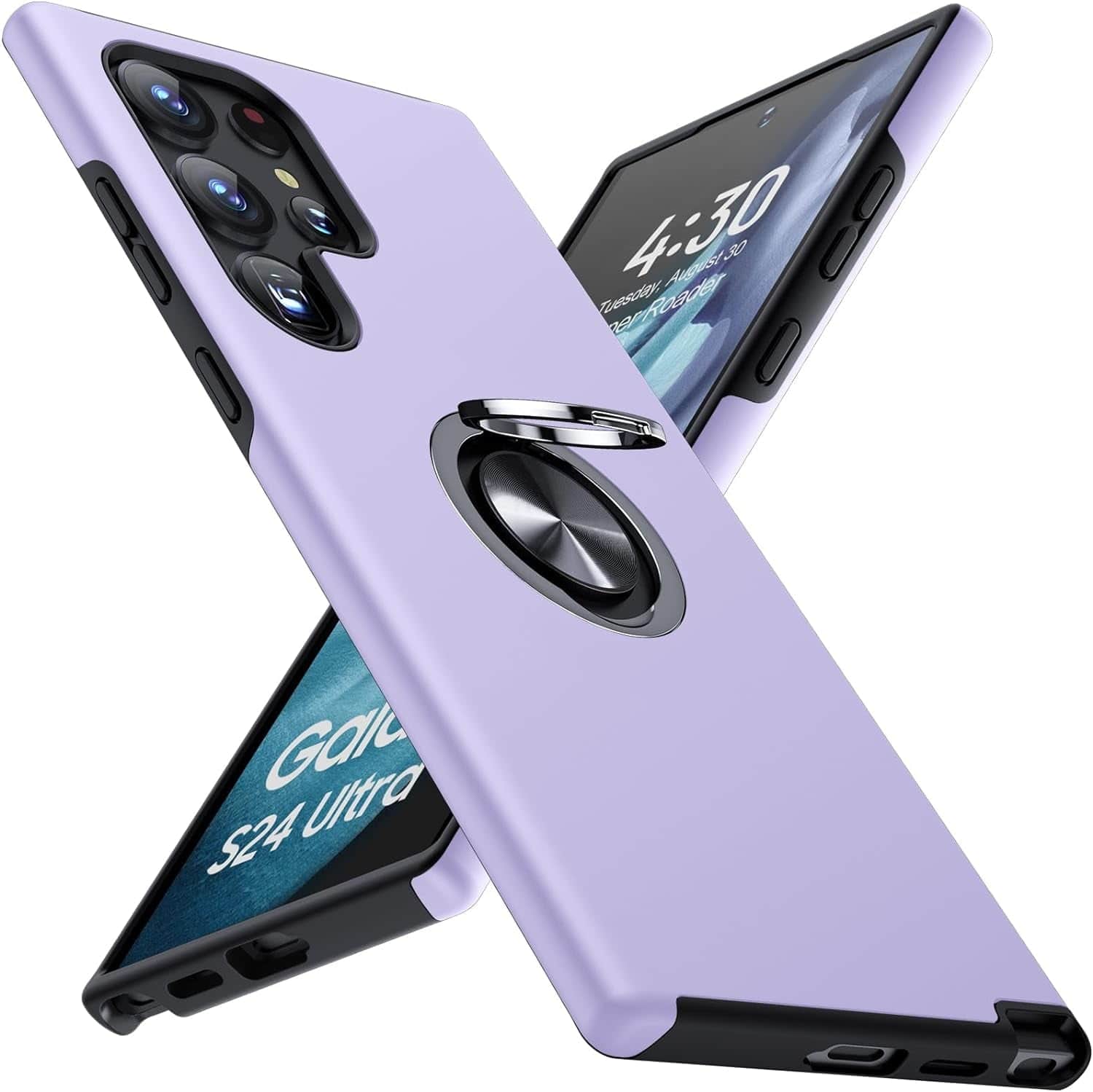Entronix - Protective Case for Samsung Galaxy S25 Ultra with 360° Kickstand - Purple