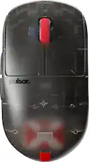 Front. Pulsar - X2H Mini Wireless Gaming Mouse - Clear Black.