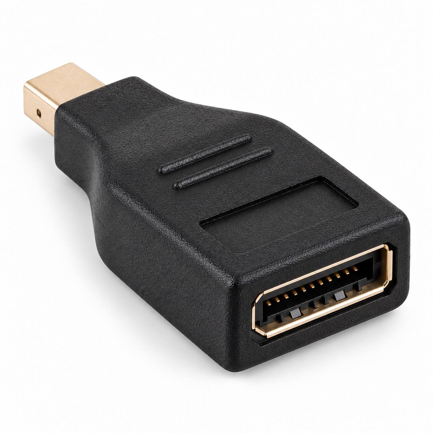 Angle. Sanoxy - Mini Displayport Male to Displayport Female Adapter - Black.