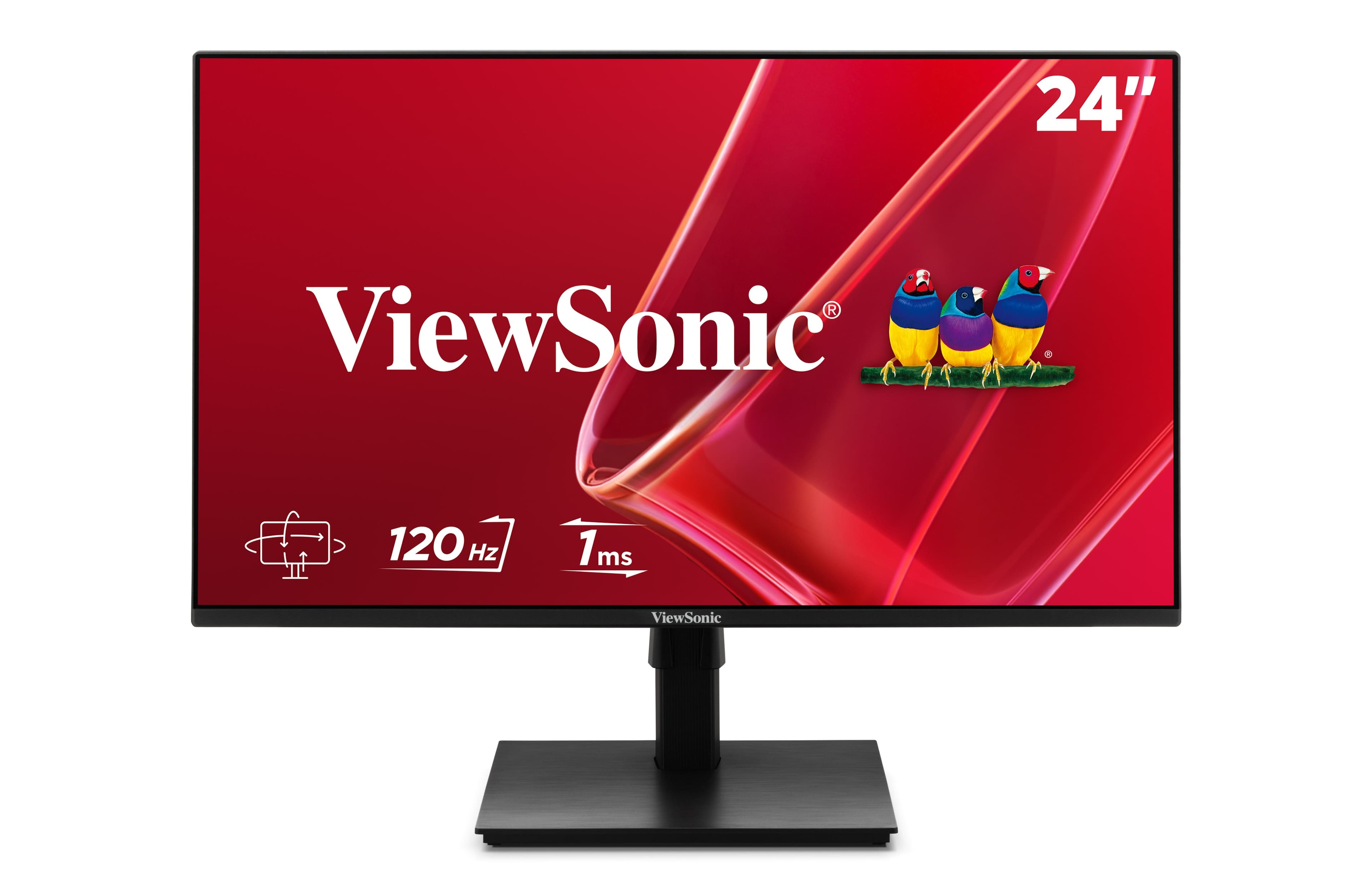 ViewSonic - VA2448-MHJ 24" IPS 1080p 120Hz Monitor, Advanced Ergonomics, Eye Care, HDMI, and VGA Inputs - Black
