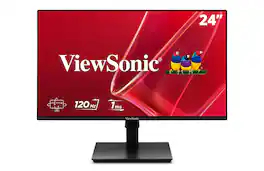 ViewSonic - VA2448-MHJ 24" IPS 1080p 120Hz Monitor, Advanced Ergonomics, Eye Care, HDMI, and VGA Inputs - Black