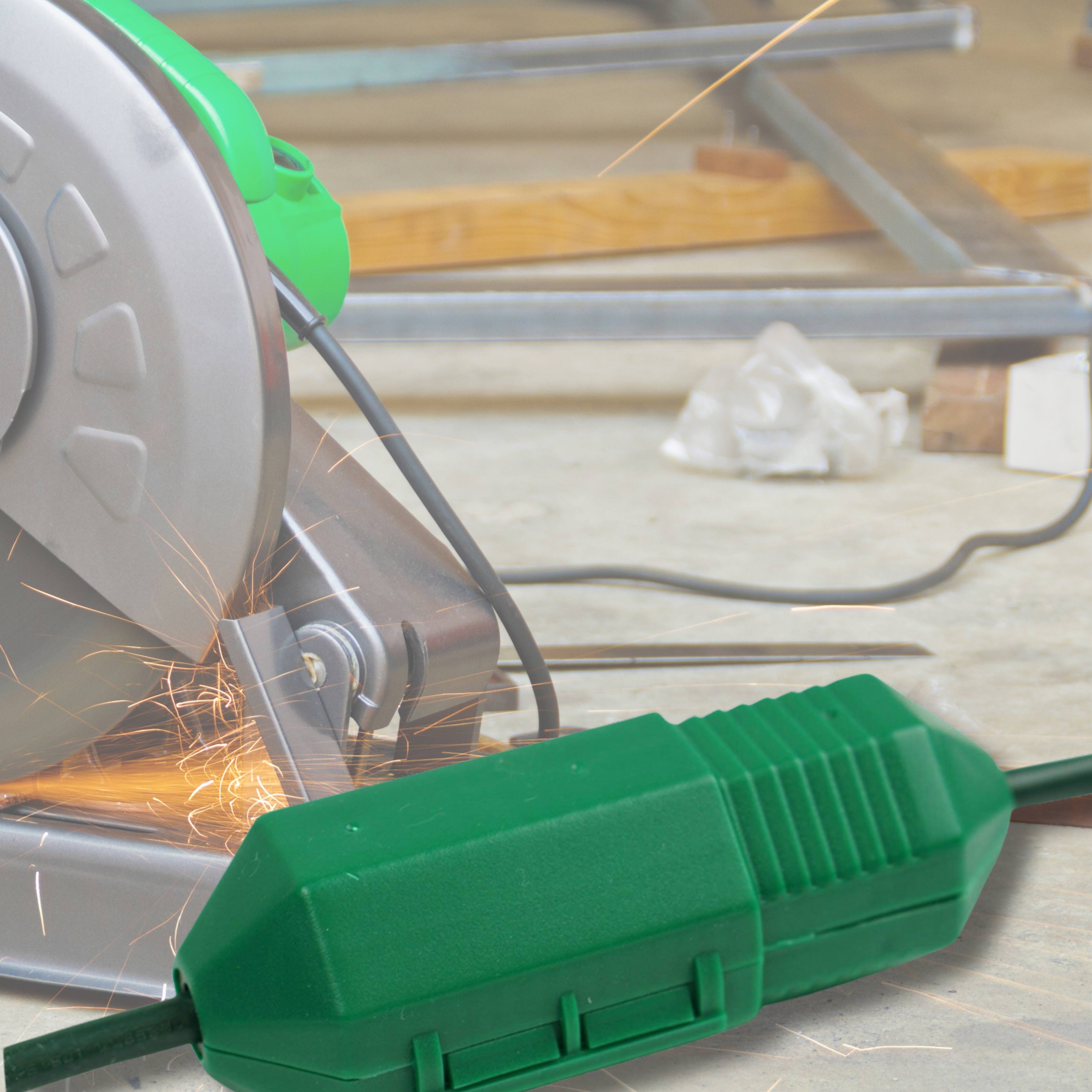 Alt View 2. CordSafe - CordSafe Plus Extension Cord Safety Cover, Water Resistant Plug Protector, Made in the USA, Green, 4-Pack - Green.