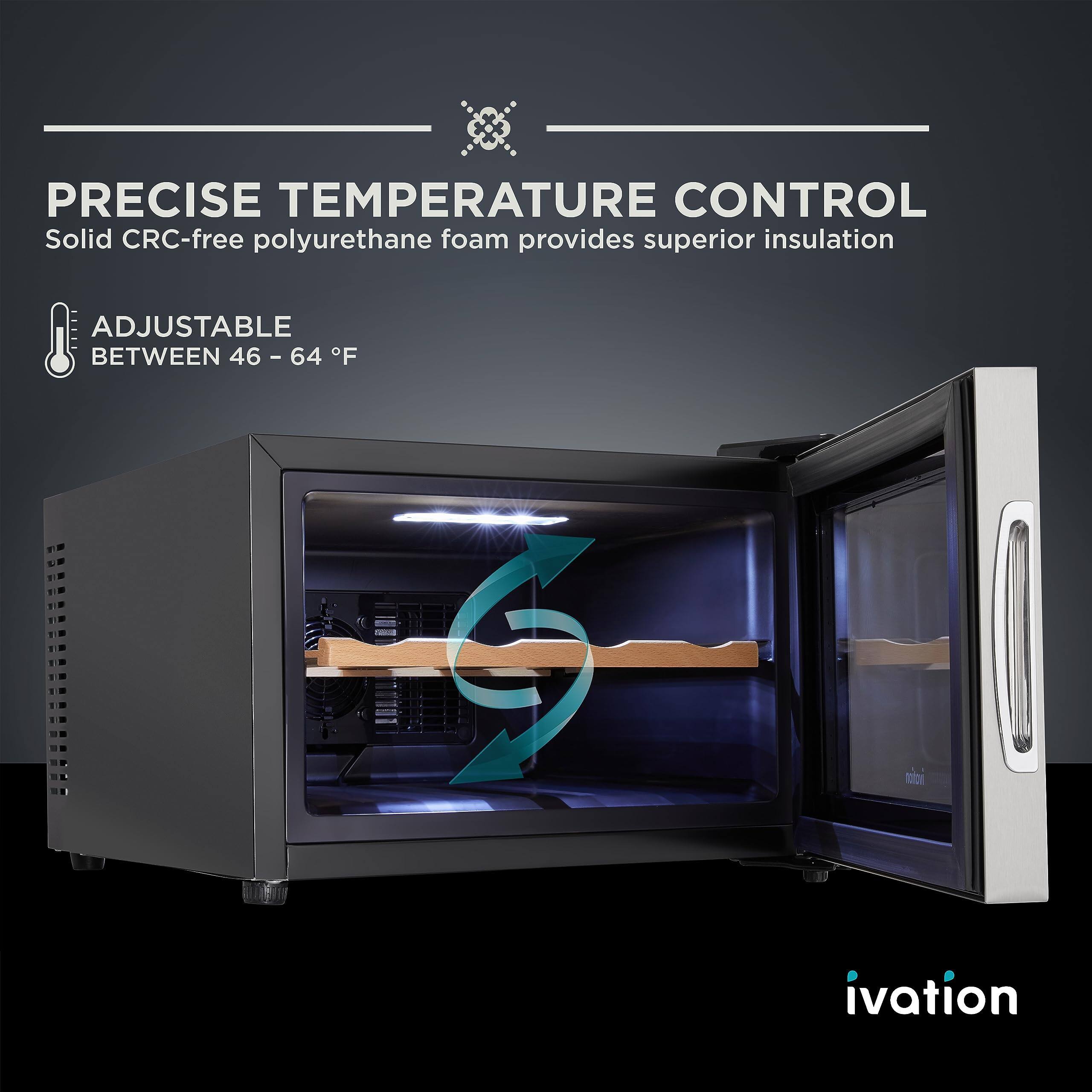 PRECISE TEMPERATURE CONTROL  
Solid CRC-free polyurethane foam provides superior insulation  
ADJUSTABLE BETWEEN 46 - 64 °F