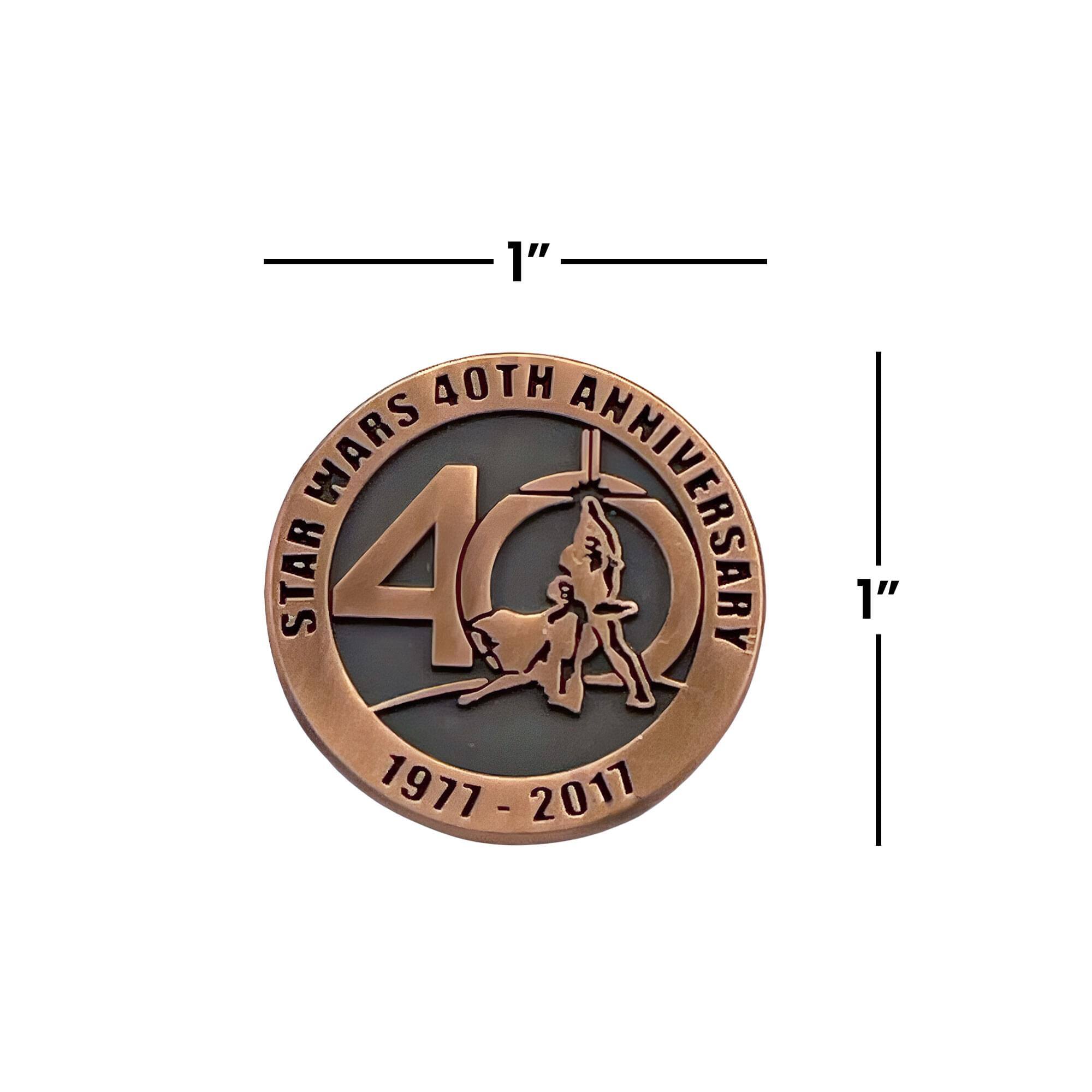 1" STAR WARS 40TH ANNIVERSARY 1"  
1977 - 2017