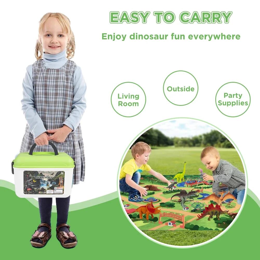 EASY TO CARRY  
Enjoy dinosaur fun everywhere

Living Room  
Outside  
Party Supplies