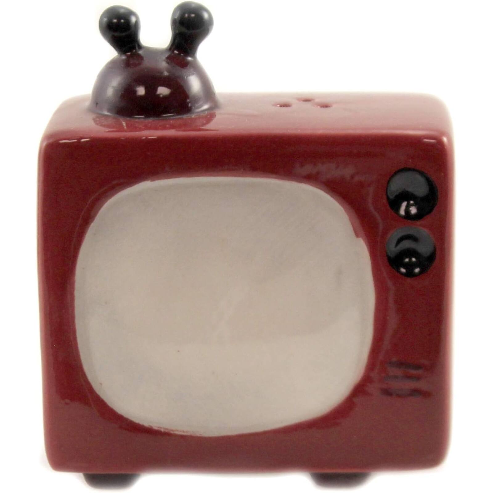 Left. Pacific Trading - Retro Televisions TV Ceramic Magnetic Salt and Pepper Shakers - Multicolor.