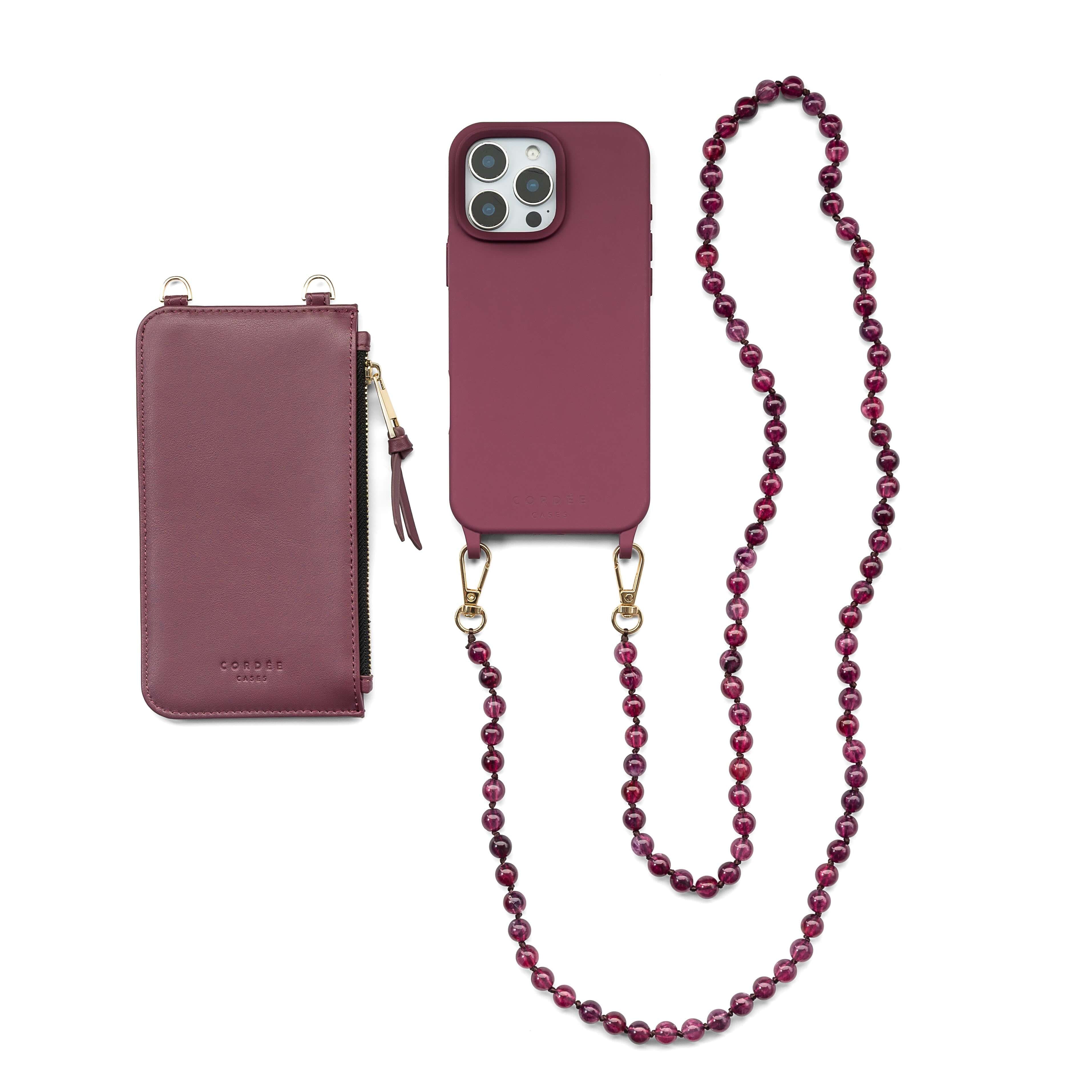 Cordée Cases - 3-Piece Crossbody Phone Case Set - Burgundy