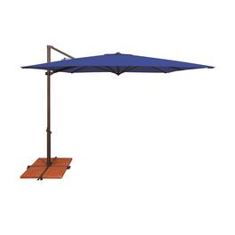 Mondawe - 8.6' Square Cantilever Patio Umbrella Bronze Frame with Cross Bar Stand - Blue Sky