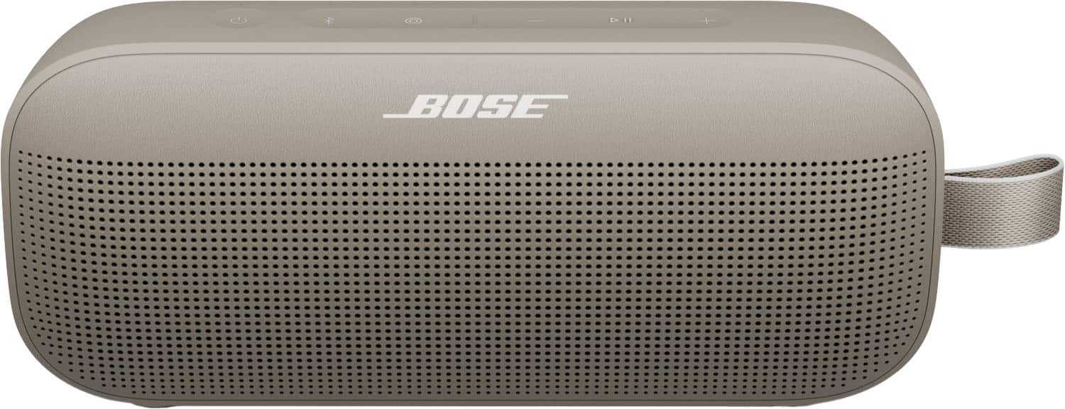 Bose - SoundLink Flex (2nd Gen) Portable Bluetooth Speaker with Waterproof/Dustproof Design - Sandstone - Front_Zoom