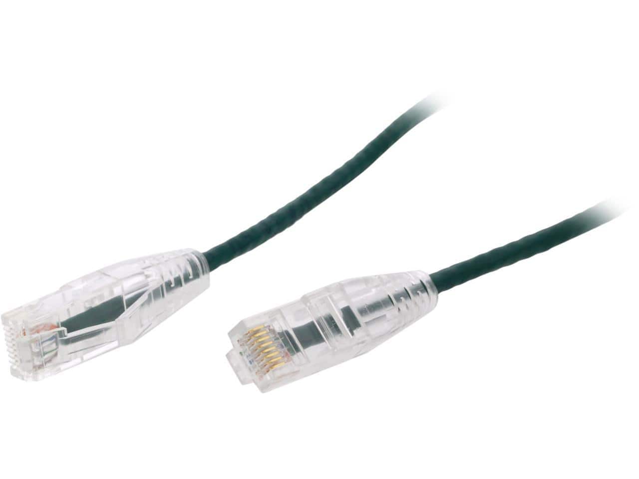 Nippon Labs - 28 AWG Snagless Cat6 Ethernet Cable - 15ft, Green, 550MHz, UTP, RJ45