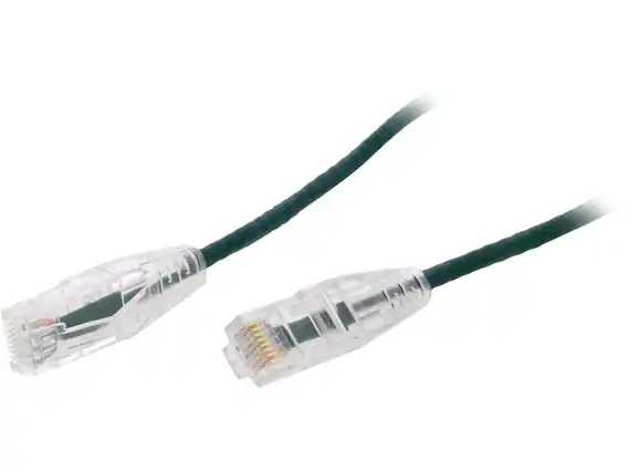 Front. Nippon Labs - Nippon Labs 28 AWG Snagless Cat6 Ethernet Cable - 15ft, Green, 550MHz, UTP, RJ45.