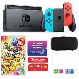 Switch with MarioKart 8 Bundle with Jamboree Game & Accessories - Nintendo Switch