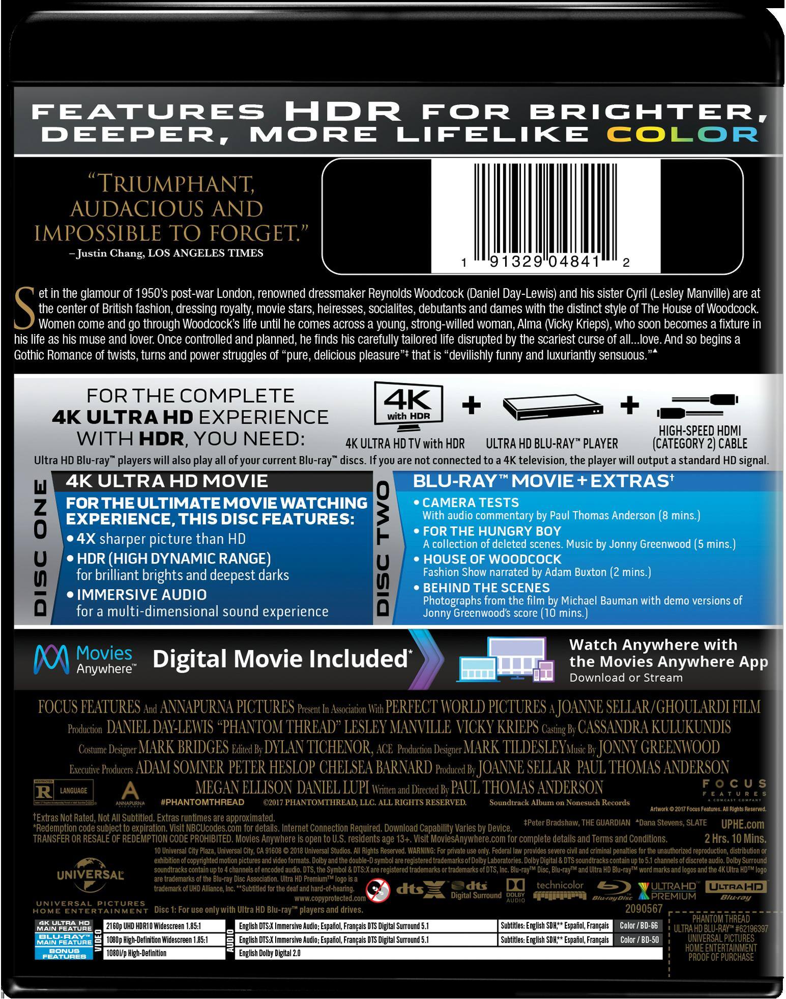 Angle. Phantom Thread (4K Ultra HD) [UHD].