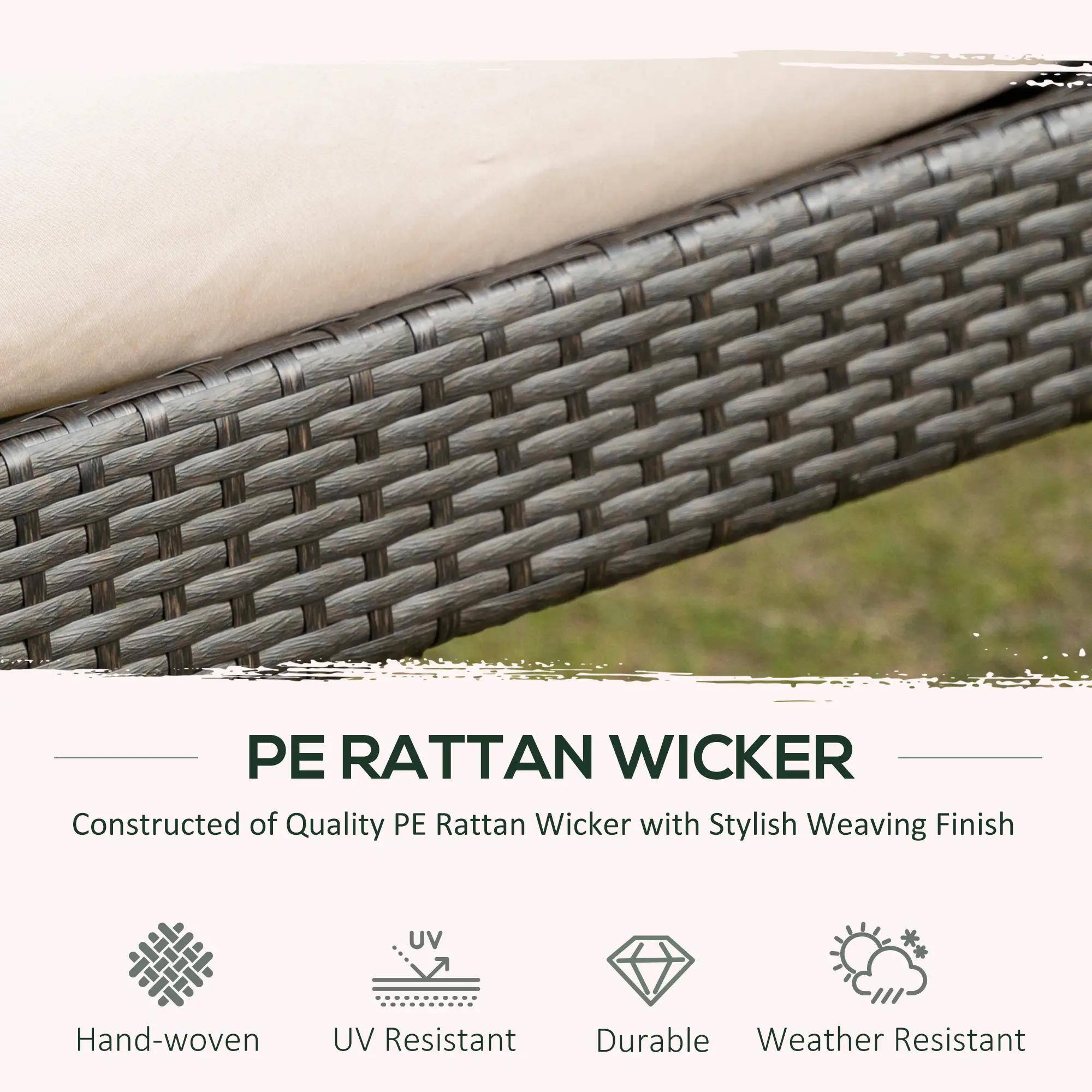 PE RATTAN WICKER Constructed of Quality PE Rattan Wicker with Stylish Weaving Finish

Hand-woven
UV Resistant
Durable
Weather Resistant