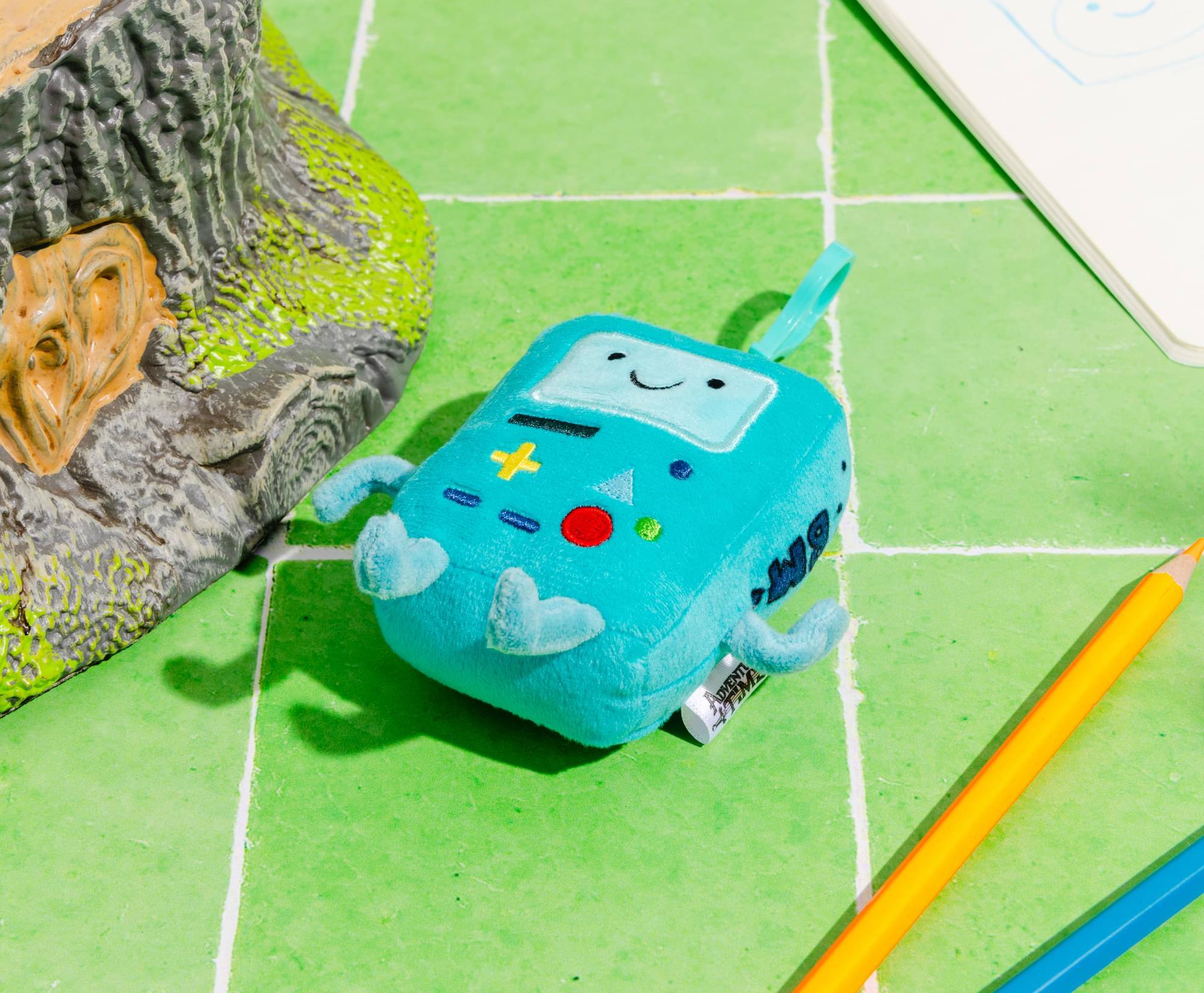 Alt View 4. SalesOne LLC - Adventure Time BMO Happy 4-Inch Plush Keychain - Blue.