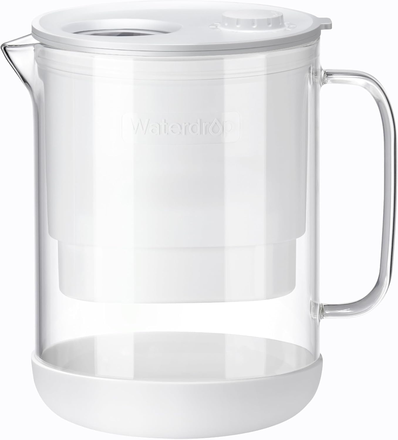 Waterdrop - WD-PT-72W Glass Water Filter Pitcher with 1 Filter - White