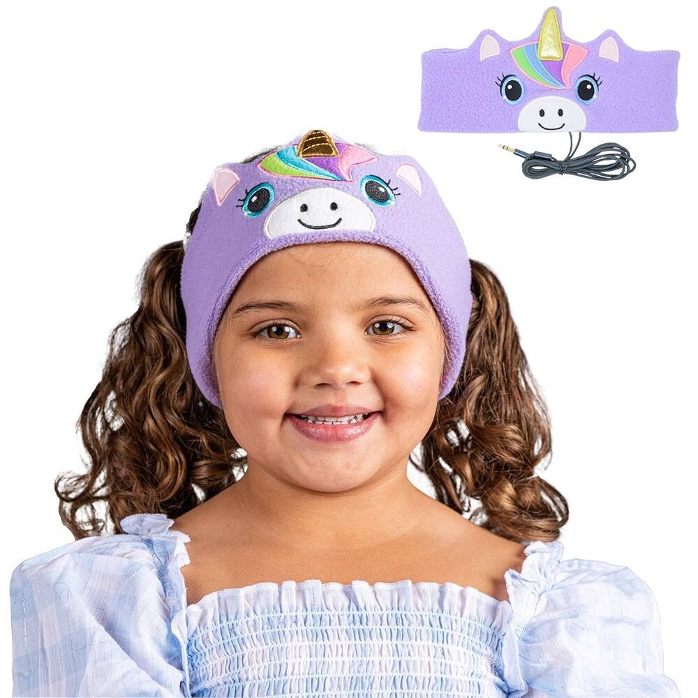 MOSZAR LLC - Kids Over-Ear Headband Headphones with Volume Limit, Thin Speakers, Soft Stretchy Headband – Mystic Unicorn