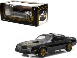 Greenlight - 1977 Pontiac Firebird Trans Am T/A Starlite Eagle Hood and Stripes 1/24 Diecast - Black With Golden