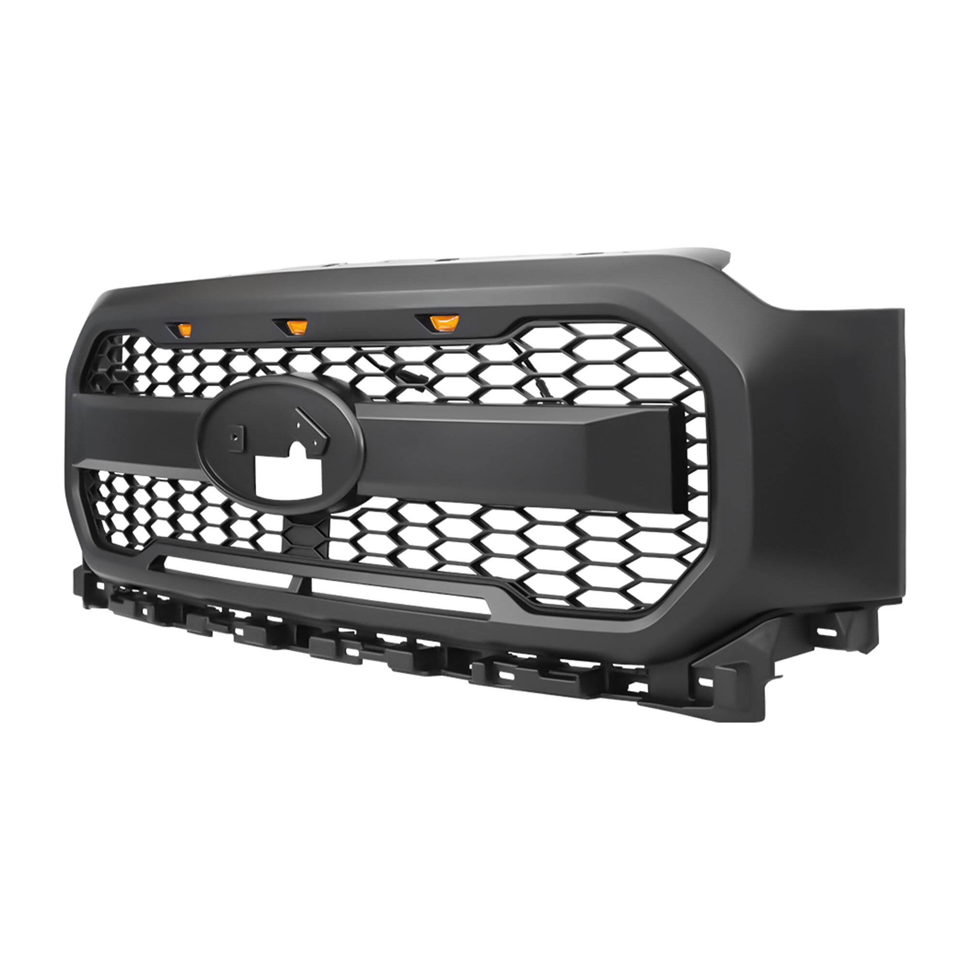 Alt View 7. AMERICAN MODIFIED - AMERICAN MODIFIED Raptor Style Mesh Grill for 2021-2023 Ford F150, Matte Black - Matte Black.