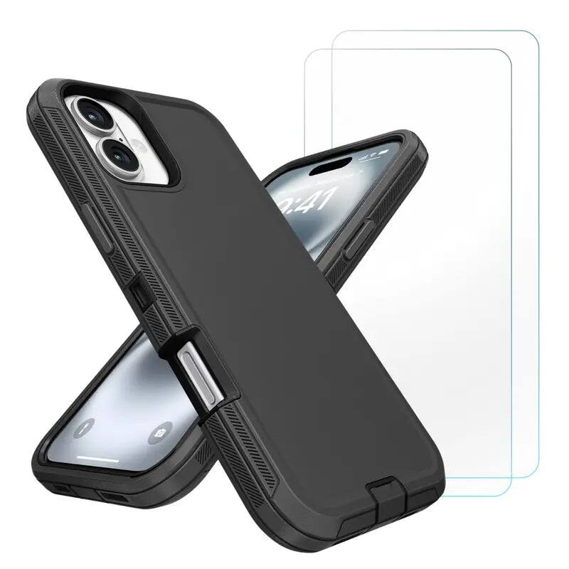 Alt View 4. Entronix - Entronix Bundle for iPhone 16 - Heavy Duty Case & 2 Screen Protectors - Hot Pink.