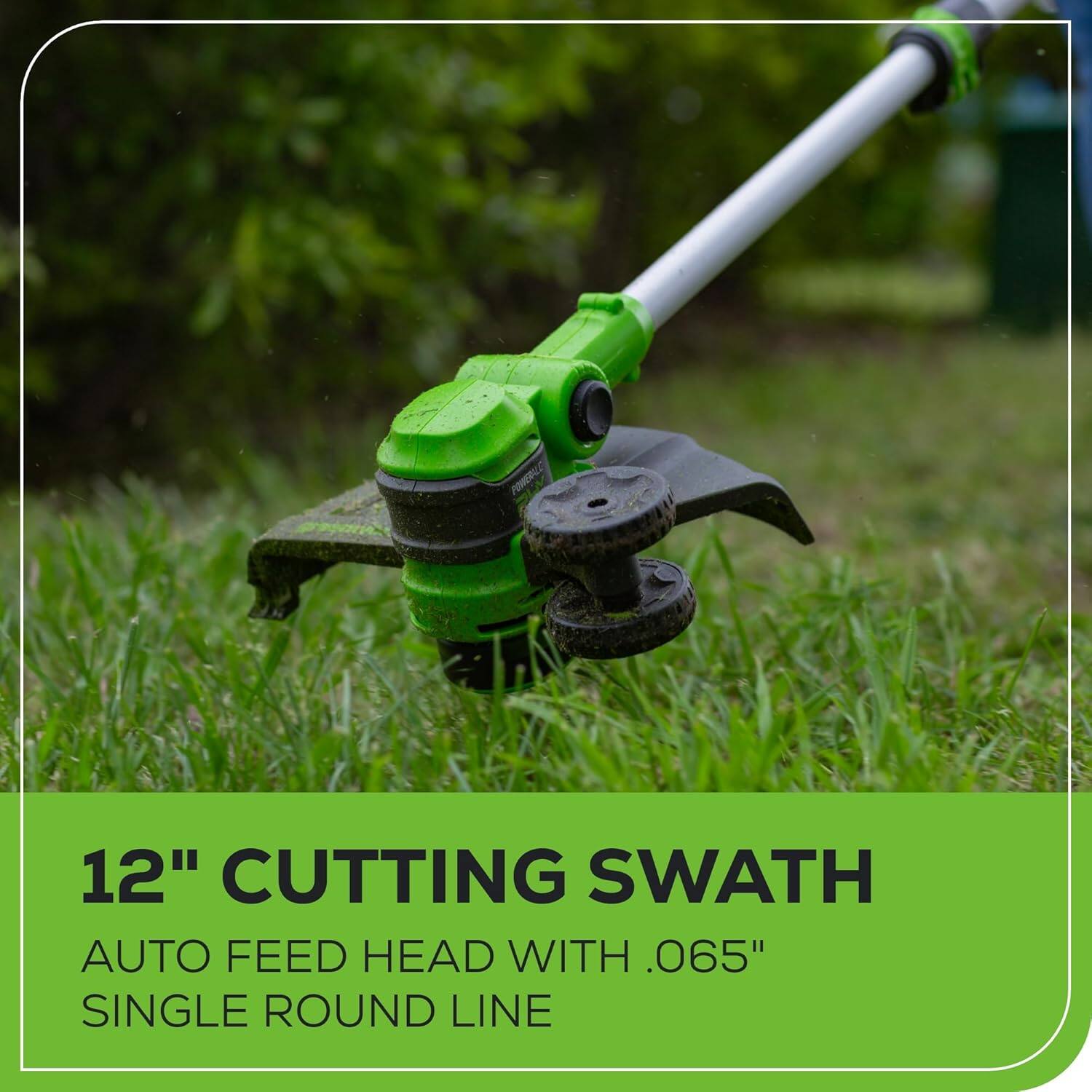 12" Cutting Swath Auto Feed Head with .065" Single Round Line