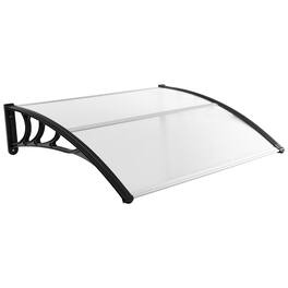 Costway - 48" x 40" Window Outdoor Awning Door Canopy Exterior Awning Canopy - Black