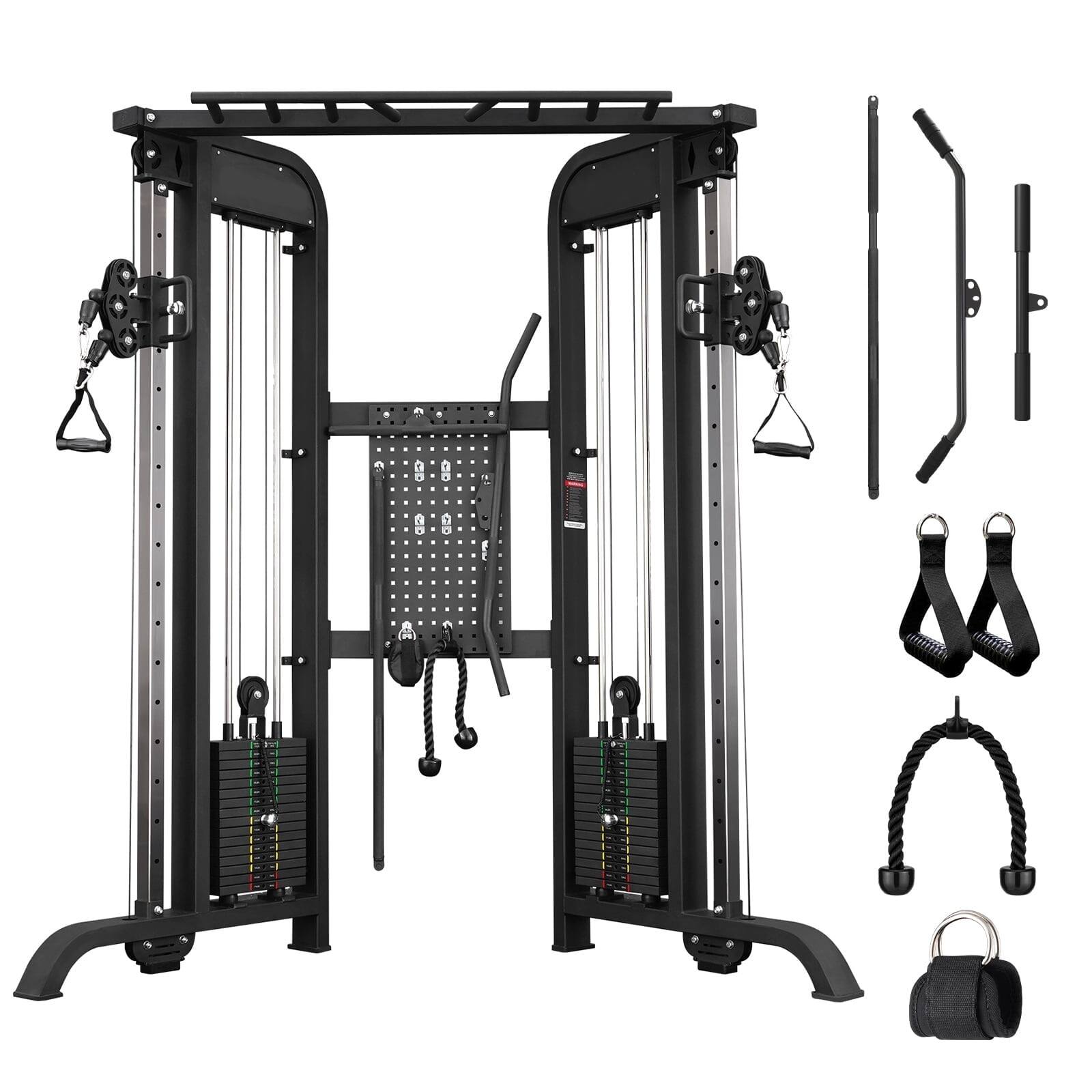 Syedee - Functional Trainer with 352lbs Weight Stack, 2:1&1:1 Ratio System Cable Crossover Machine - Black price history on PriceWatchPro