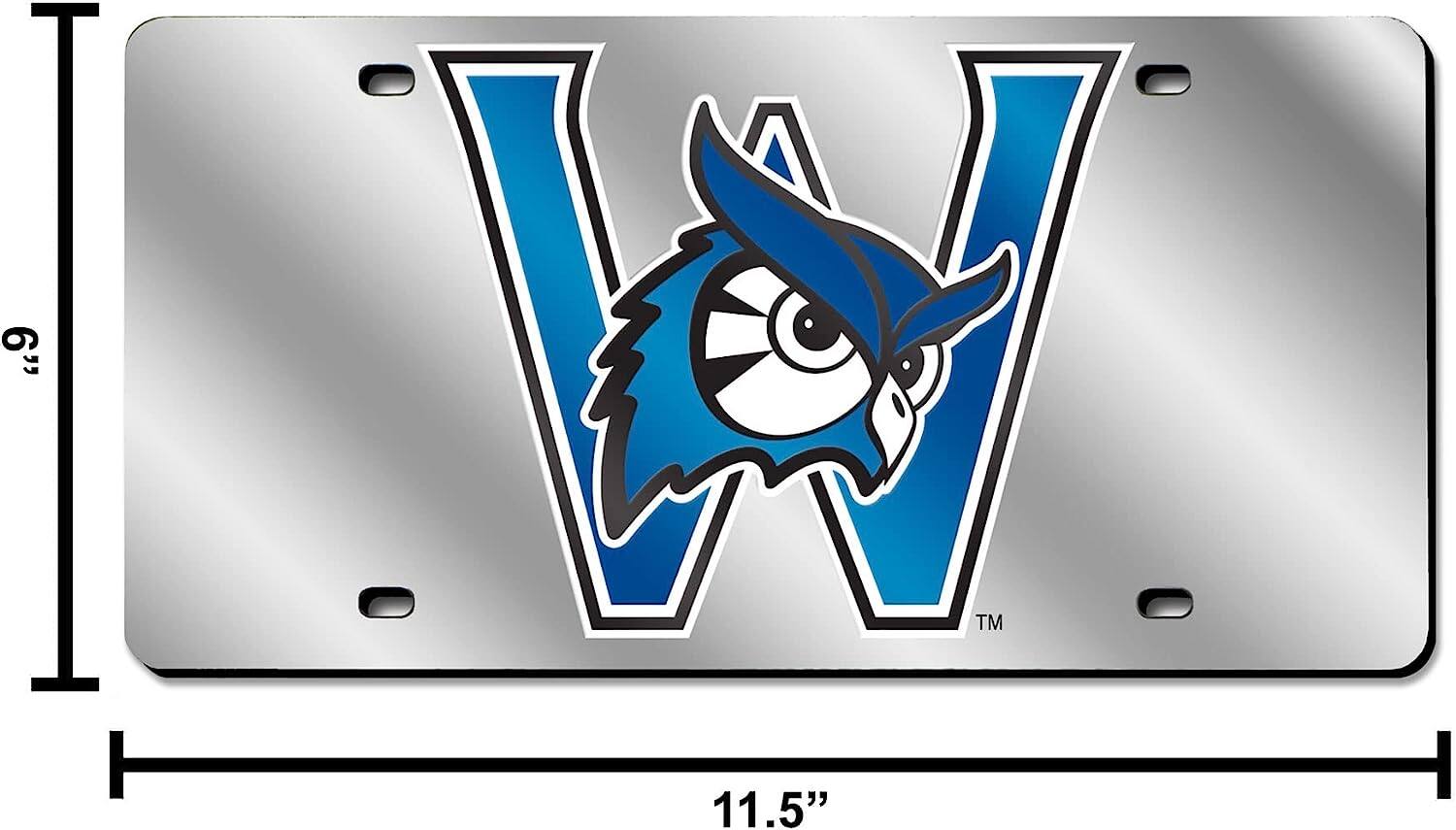 Alt View 3. Rico Industries - Westfield State Owls Acrylic License Plate Laser Tag - Multi.