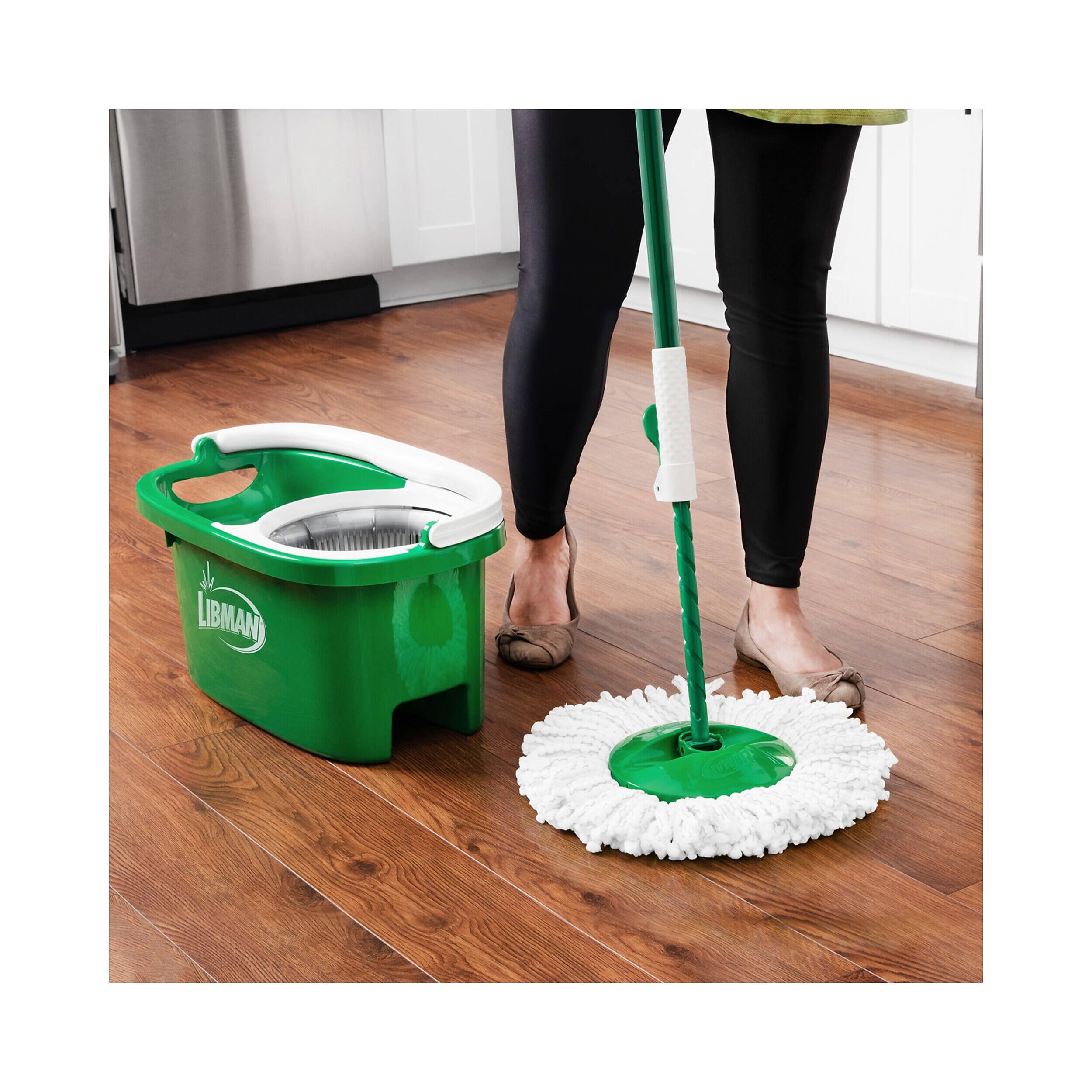 Alt View 1. Libman - Libman Tornado Microfiber Spin Mop & Bucket, Green/White (1283001) - Green/White.
