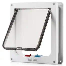 Dazzed Corner - 4 Way Locking Cat Flap Door 9.92" x 9.25" Large Cat Door for Interior Exterior Doors