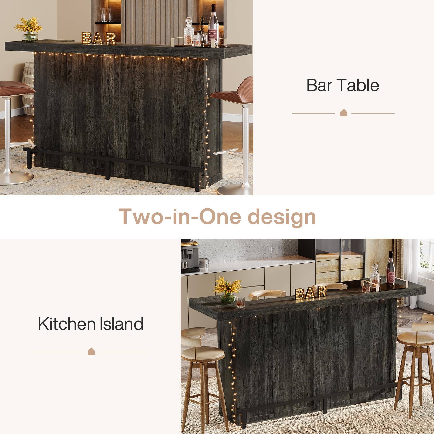 Bar Table

Two-in-One design

Kitchen Island