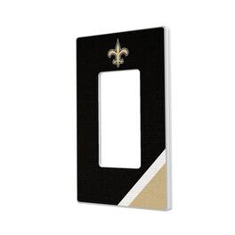 Keyscaper - New Orleans Saints Diagonal Stripe Single Rocker Light Switch Plate - Multicolor